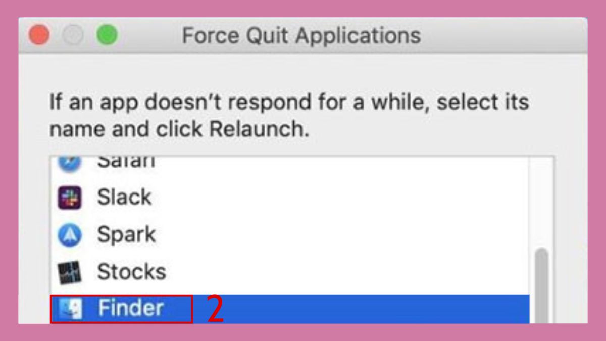 Làm mới Finder (Force Quit Finder)