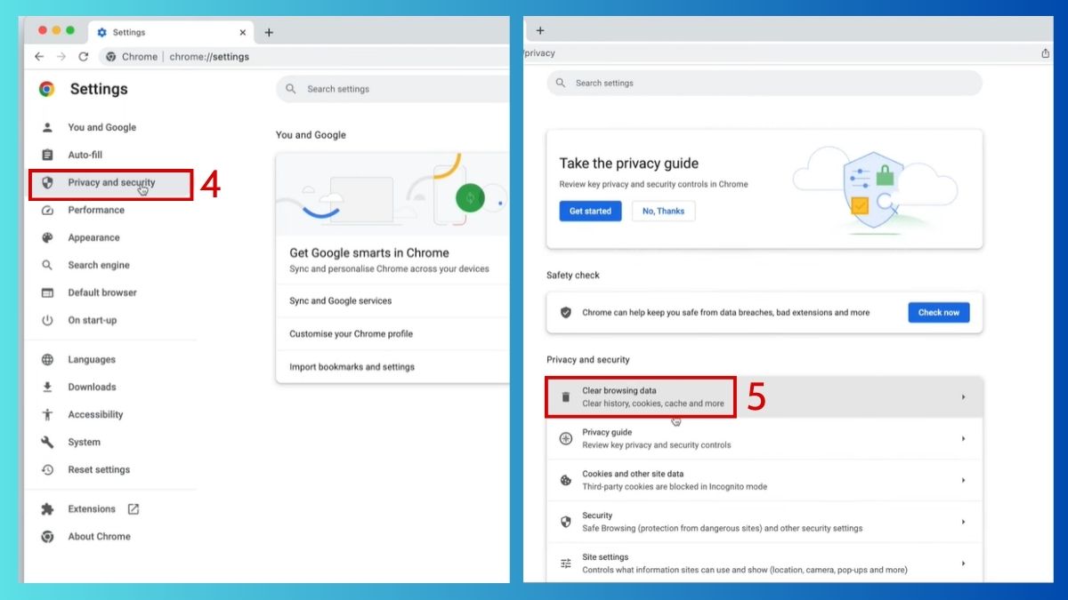 Làm mới trình duyệt Chrome