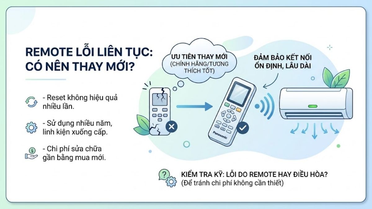Có nên thay điều khiển mới khi reset không hiệu quả không?