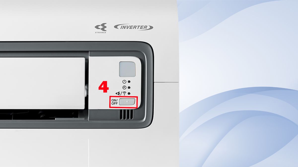 Reset bằng nút ON/OFF trên dàn lạnh của điều hòa Daikin
