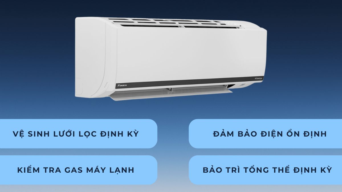 Hướng dẫn bảo trì máy lạnh Daikin để hạn chế phải reset