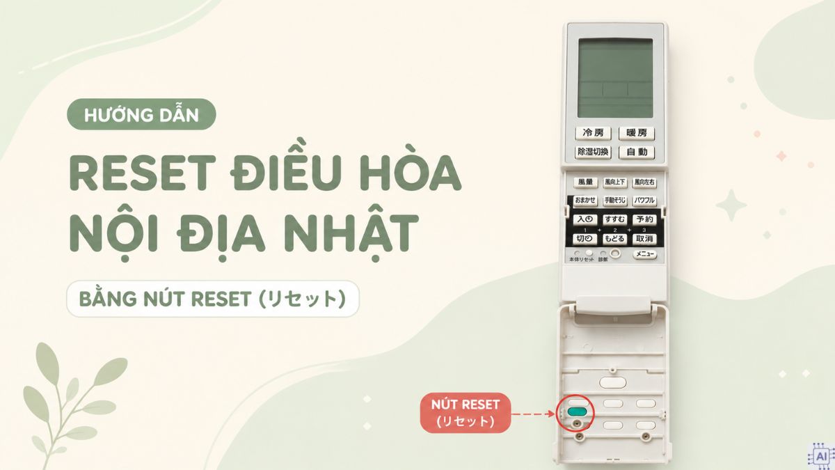 Hướng dẫn reset điều hòa Panasonic nội địa Nhật