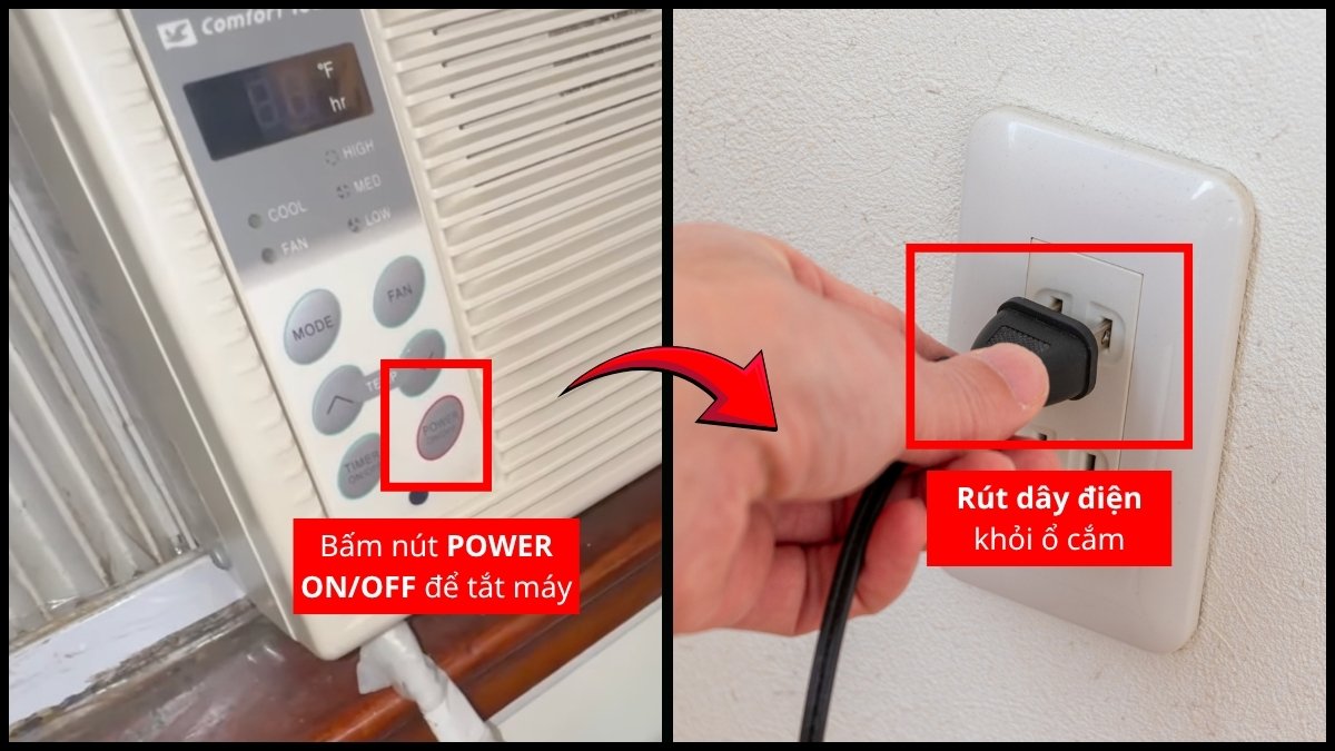 Reset máy lạnh Sharp bằng nút cứng trên dàn lạnh