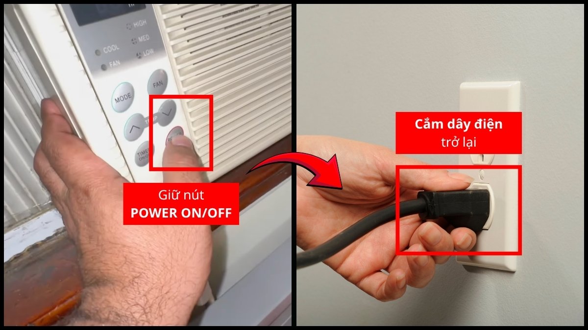 Reset máy lạnh Sharp bằng nút cứng trên dàn lạnh