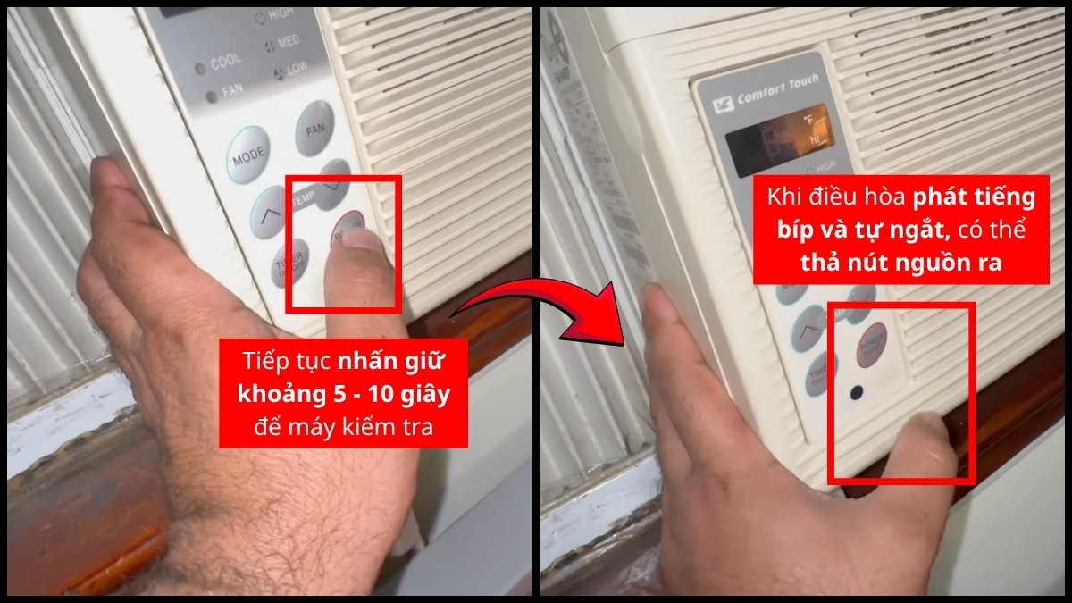 Reset máy lạnh Sharp bằng nút cứng trên dàn lạnh