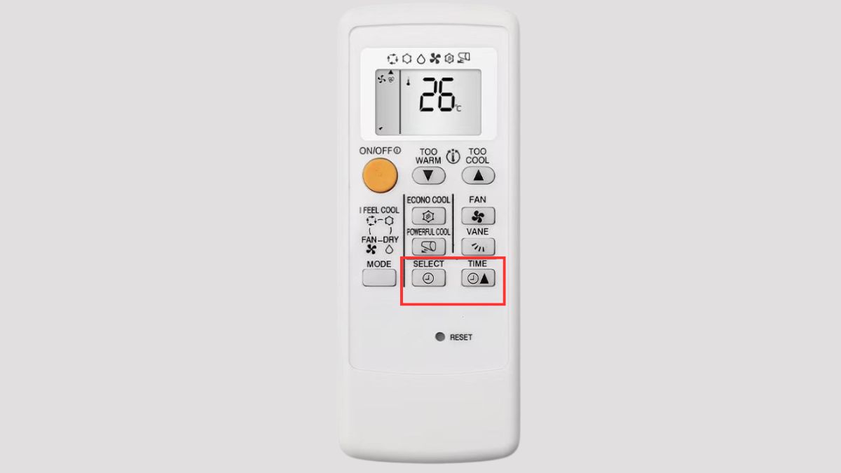 Cách hẹn giờ bật/tắt điều hòa Mitsubishi