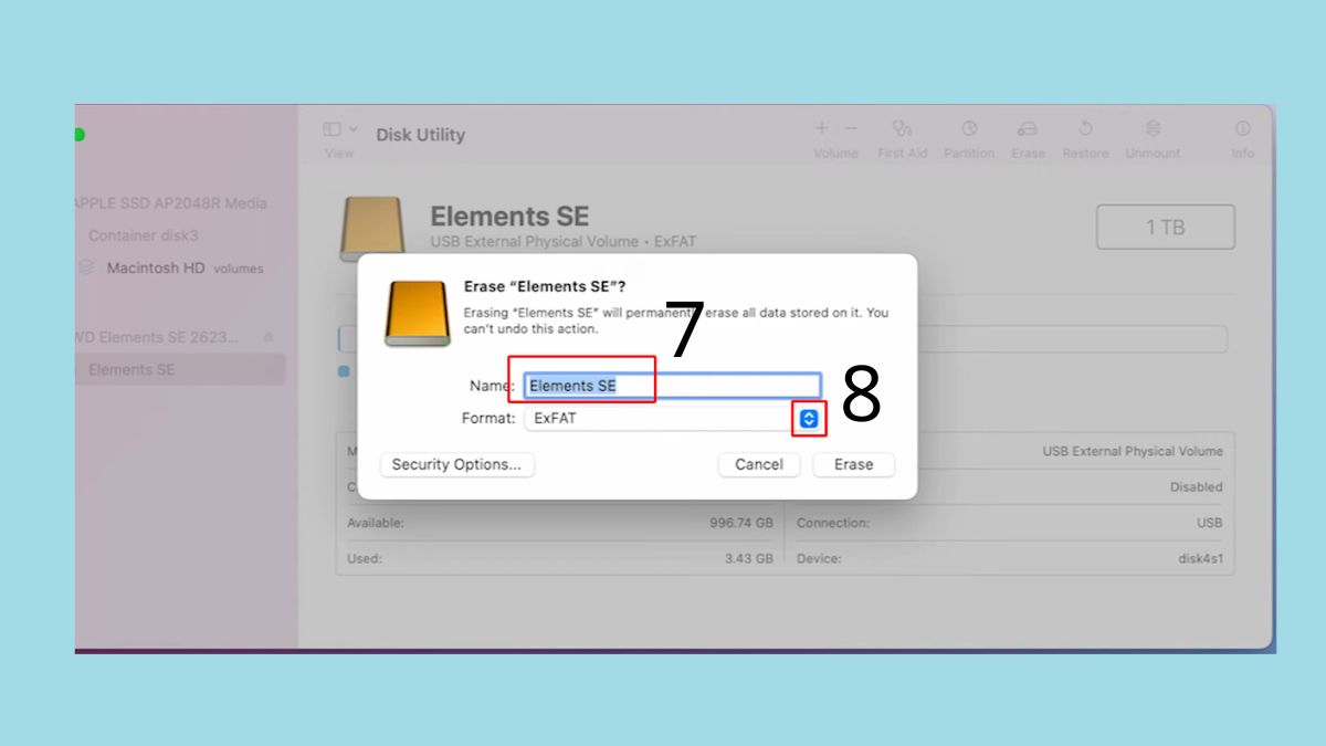 Cách sử dụng ổ cứng ngoài WD cho Macbook chi tiết