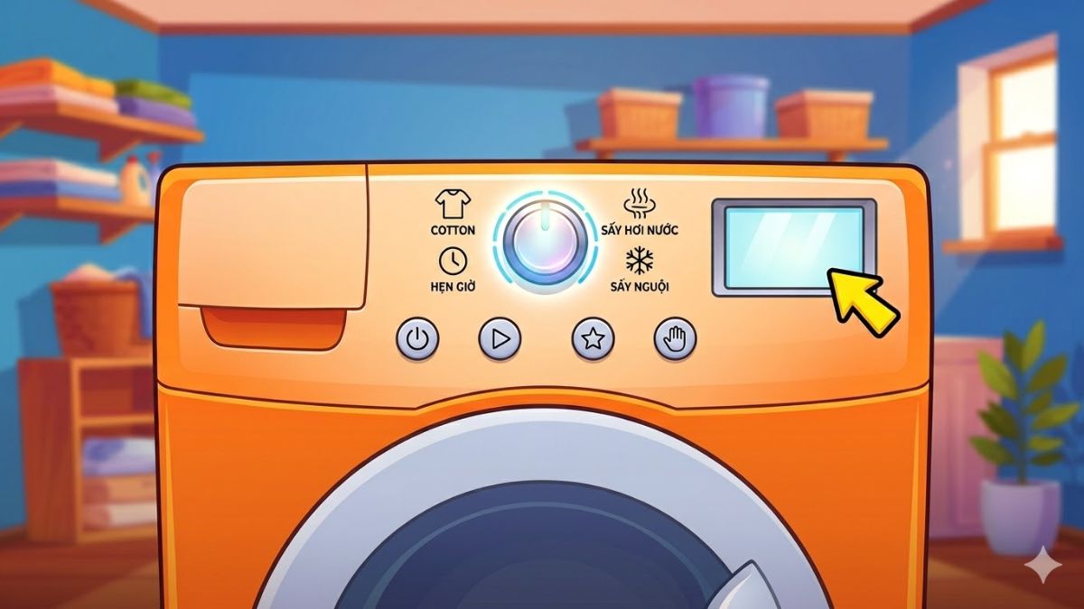 Bảng điều khiển máy sấy Candy và ý nghĩa