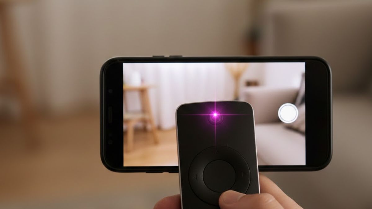 Kiểm tra mắt hồng ngoại của TV bằng camera điện thoại