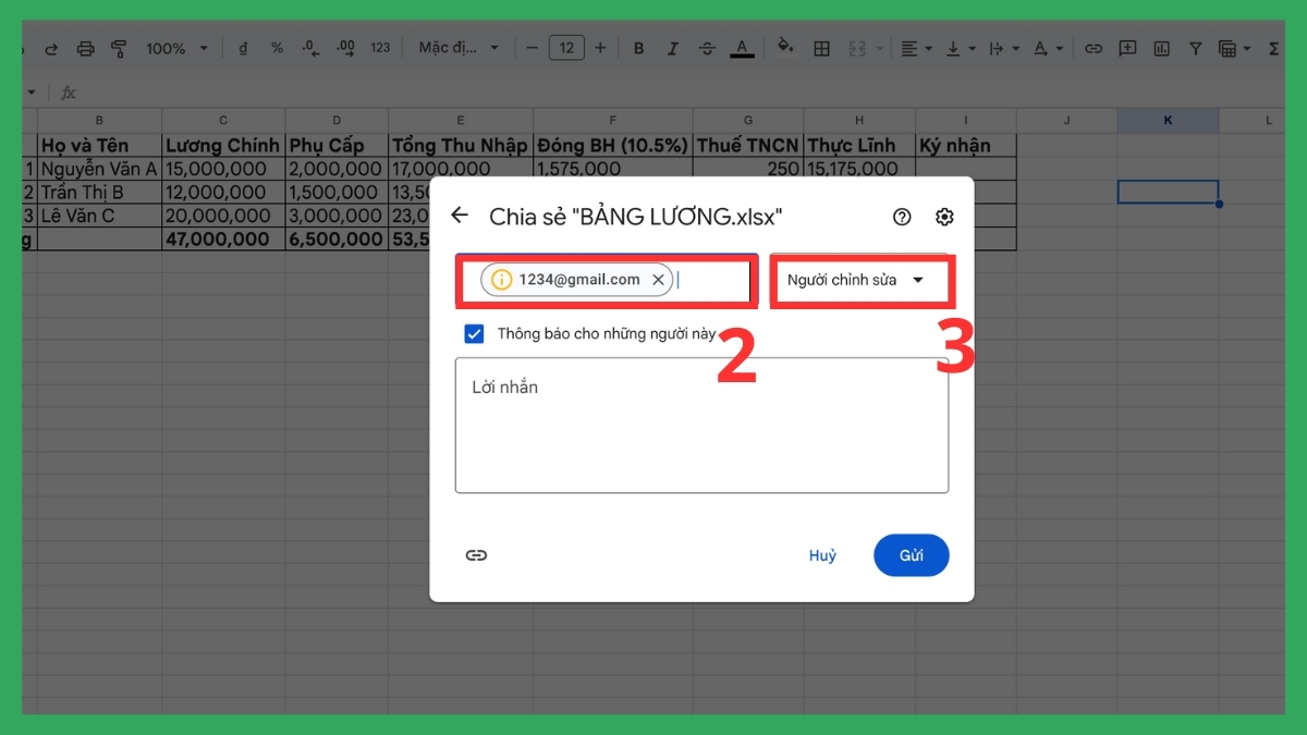 Cách bảo mật file Excel khi chia sẻ trên Google Drive