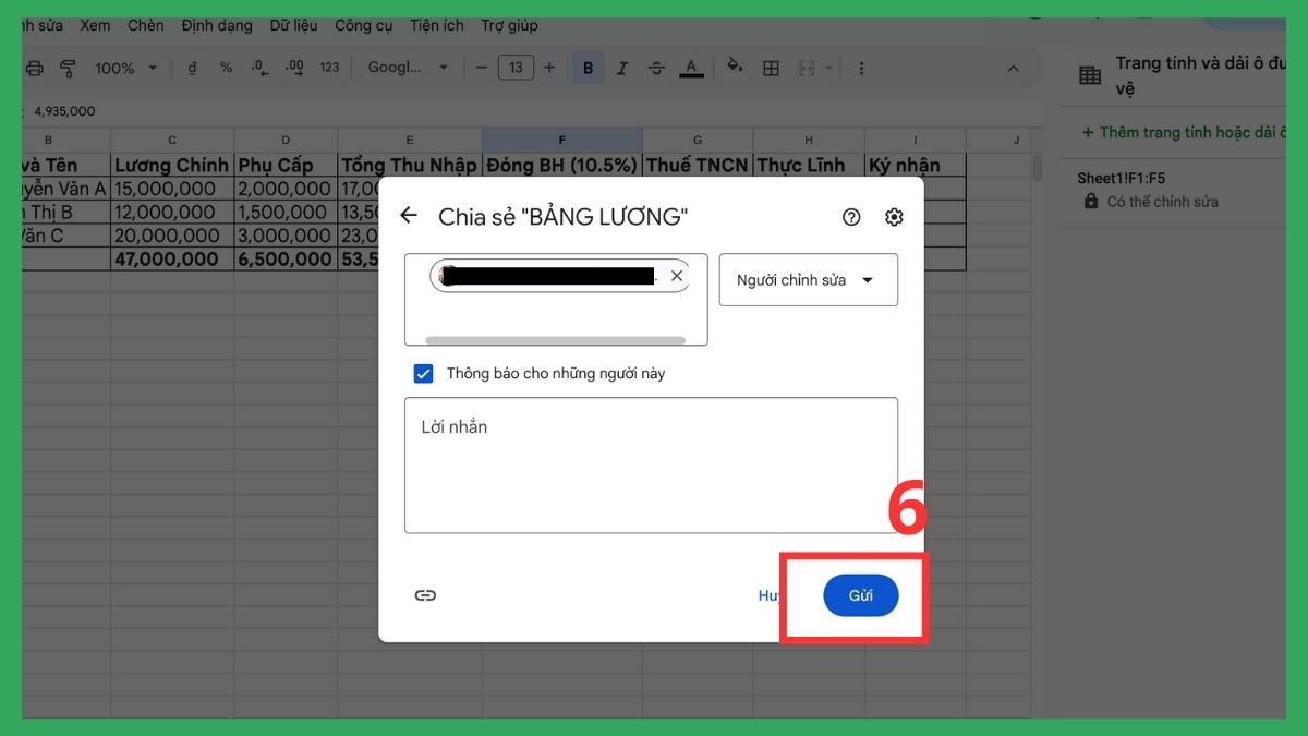 Cách bảo mật file Excel khi chia sẻ trên Google Drive