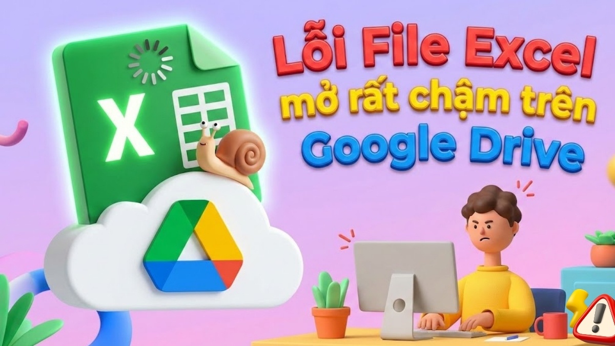 File Excel mở rất chậm trên Google Drive