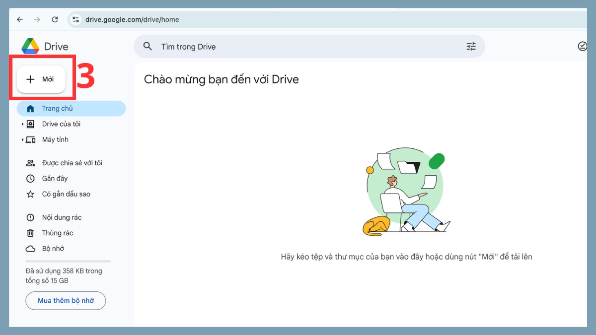 Tải trực tiếp lên bằng Google Drive