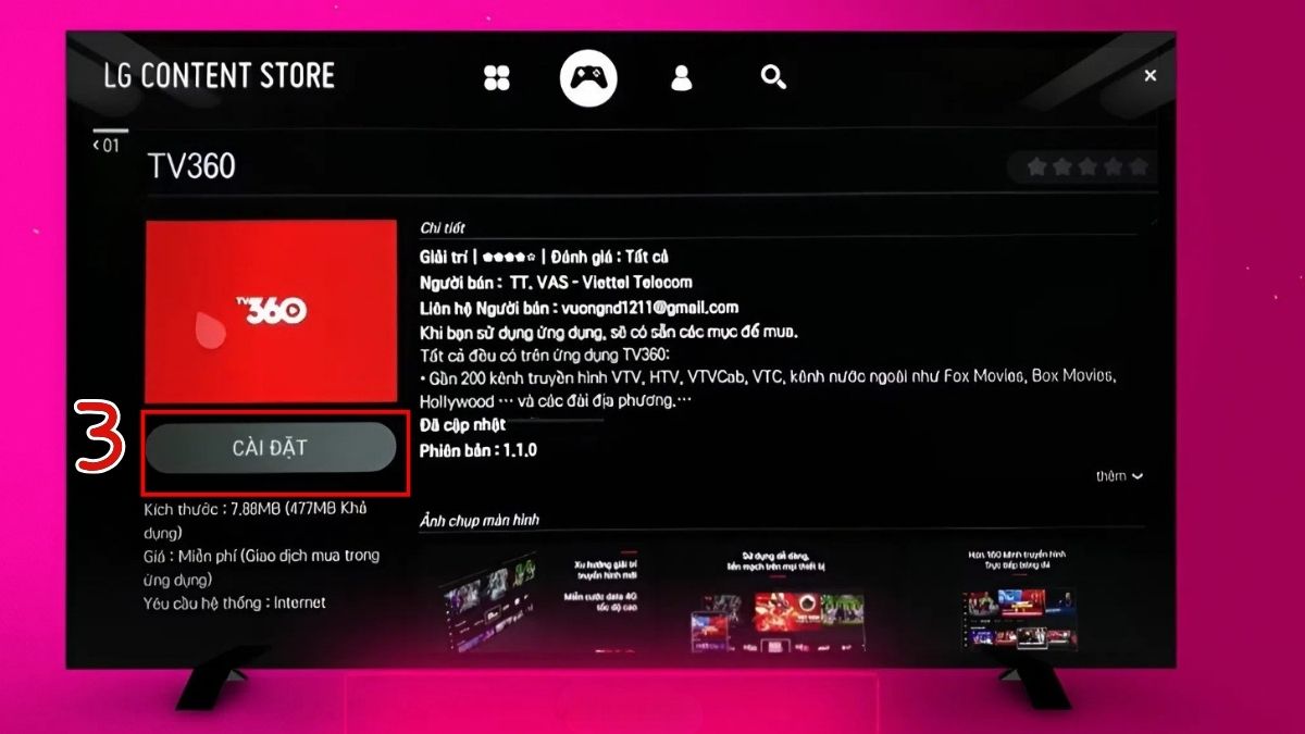 Tải ứng dụng TV360 từ kho ứng dụng