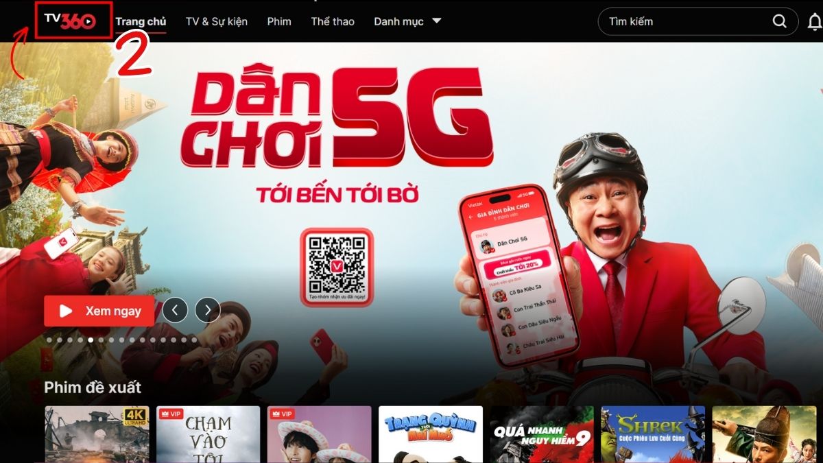 Tải TV360 trên trình duyệt web chính thức