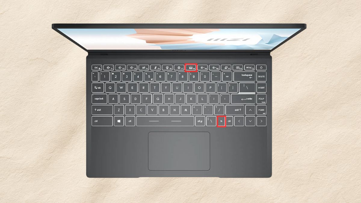 Sử dụng tổ hợp phím để tắt đèn bàn phím laptop MSI