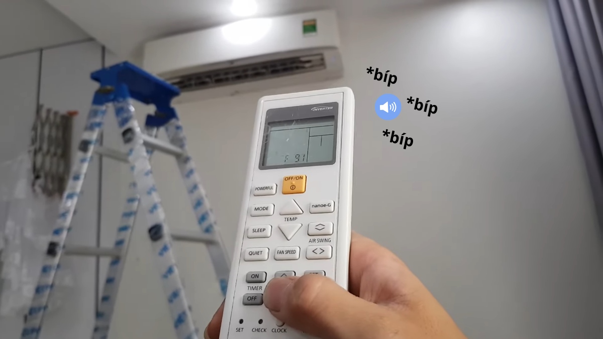 Hướng dẫn kiểm tra lỗi đèn vàng trên điều hòa Panasonic