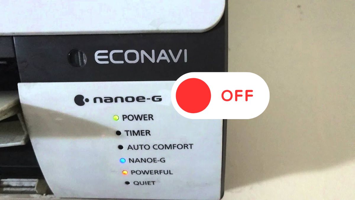 Tắt đèn điều hòa Panasonic tạo cảm giác dễ chịu cho mắt