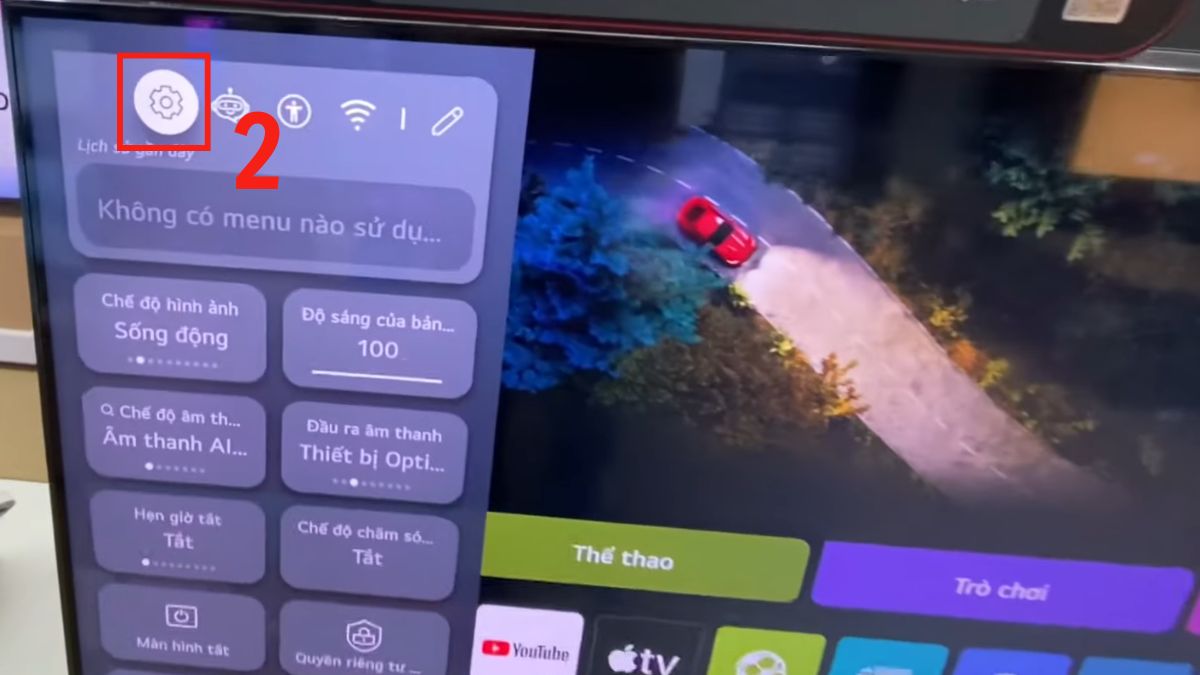 Cách tắt giọng nói trên tivi LG qua menu cài đặt