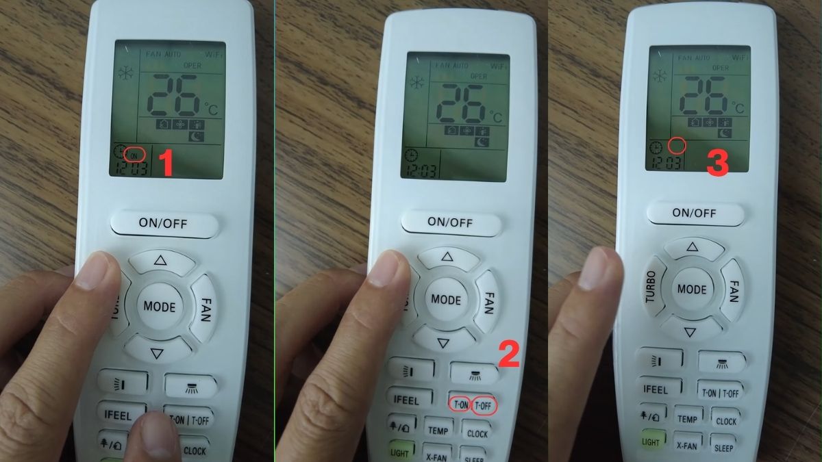 Cách tắt hẹn giờ điều hòa Gree chi tiết từng bước