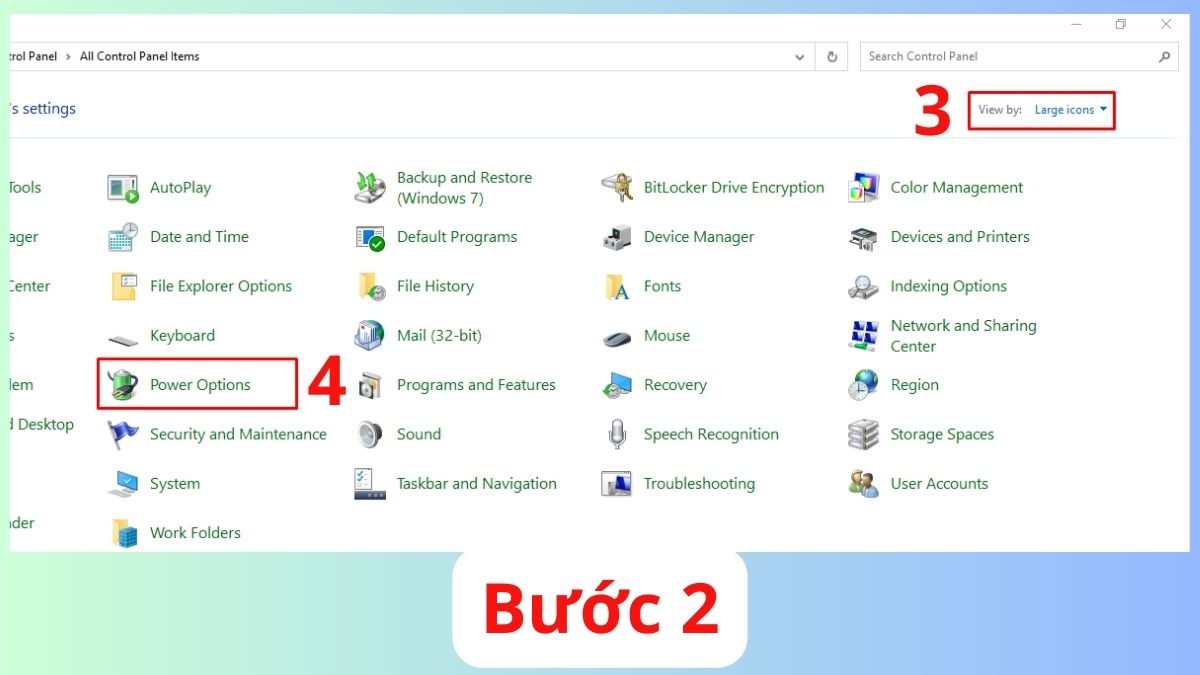 Cài đặt trong Control Panel để nghe được nhạc khi tắt màn hình