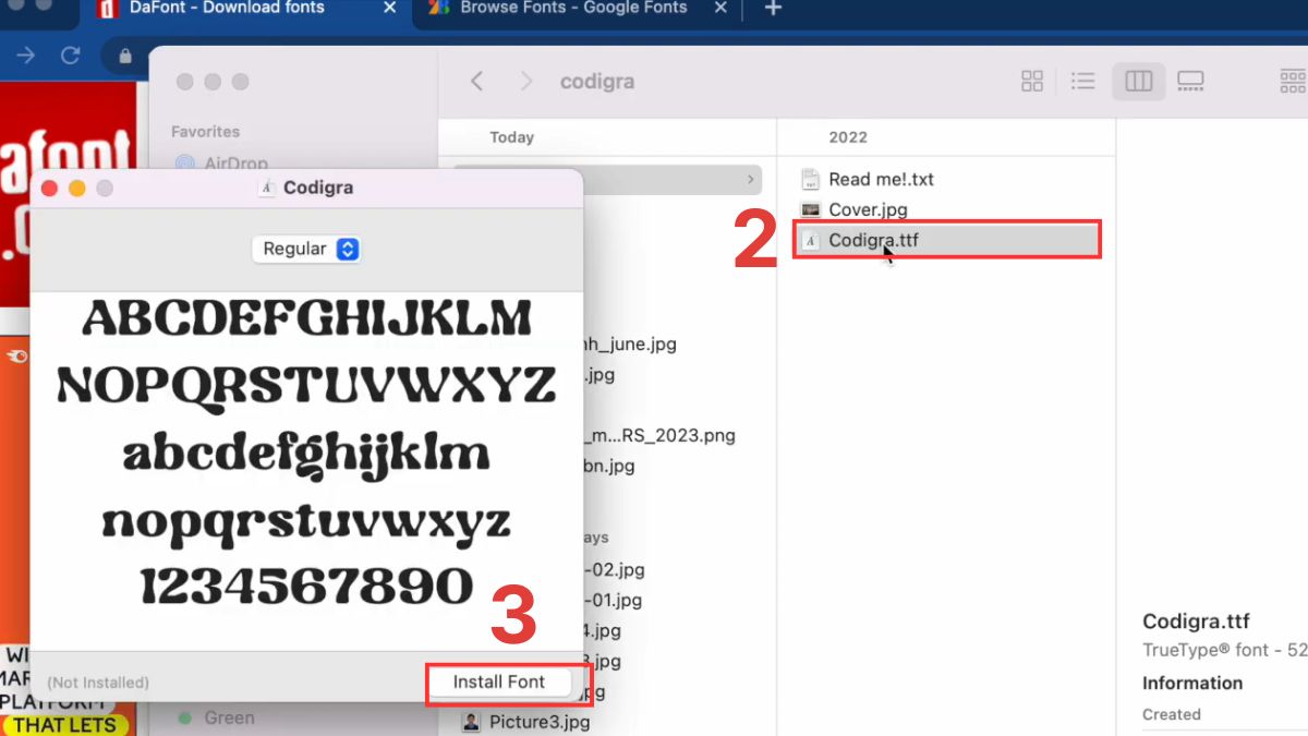Cài đặt font chữ vào hệ điều hành macOS