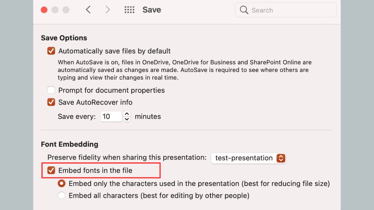 Nhúng font chữ trực tiếp vào file PowerPoint