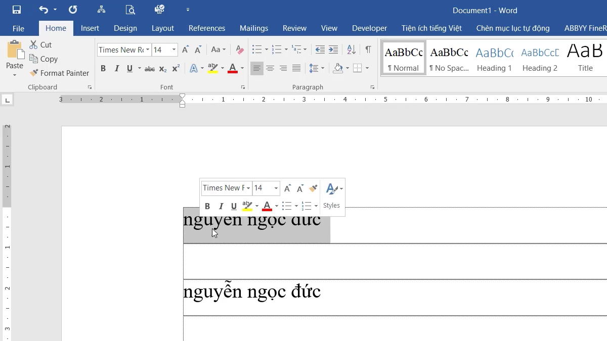 Sử dụng phím tắt để viết hóa chữ cái đầu trong Word