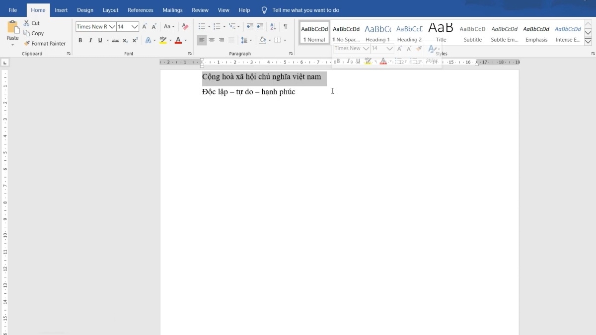 Sử dụng chức năng "Change Case" bước 2