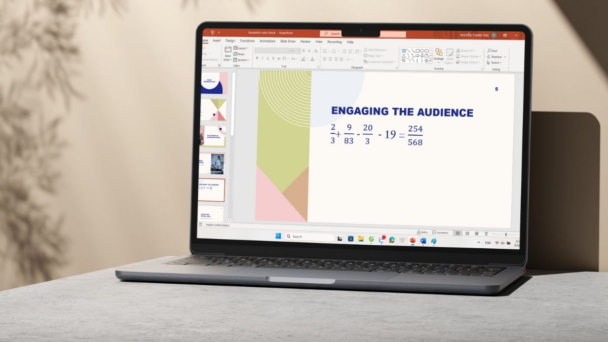 Viết phân số trong PowerPoint có tác dụng gì?