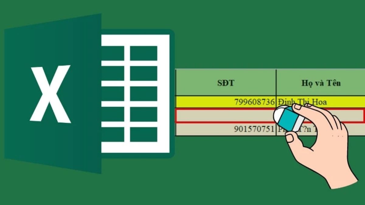 Xóa ô trống trong Excel giúp tăng hiệu quả xử lý dữ liệu