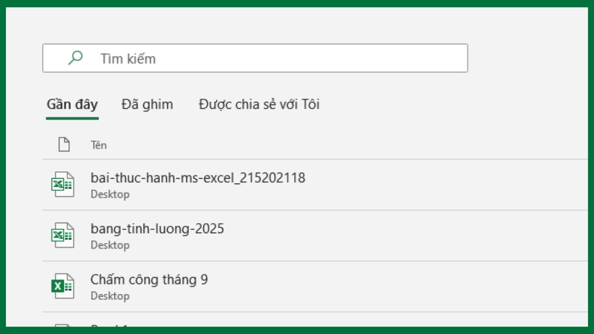 Đặt tên cho bảng để dễ quản lý