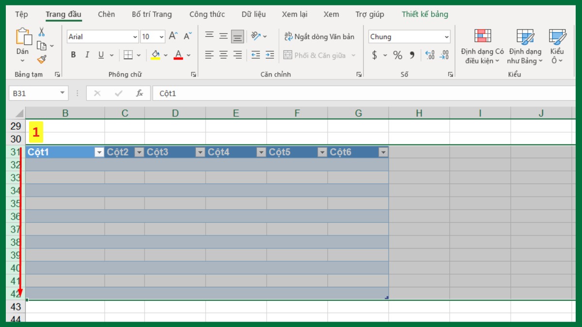 Cách xoá bảng trong Excel theo dòng/cột