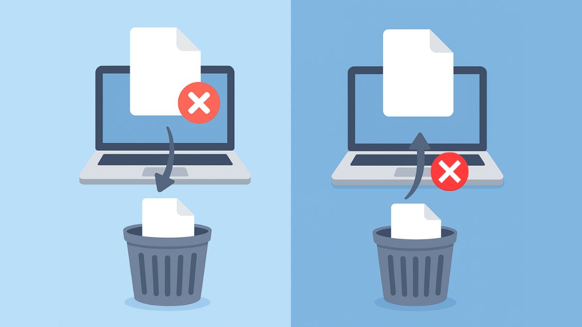 So sánh xóa tạm thời và vĩnh viễn