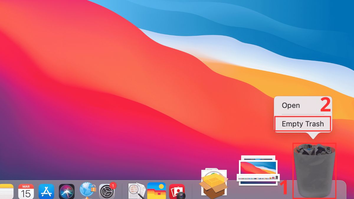 Xóa sạch thùng rác để xóa file vĩnh viễn trên máy tính