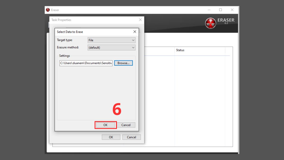 Cách xóa file trên máy tính bằng Eraser