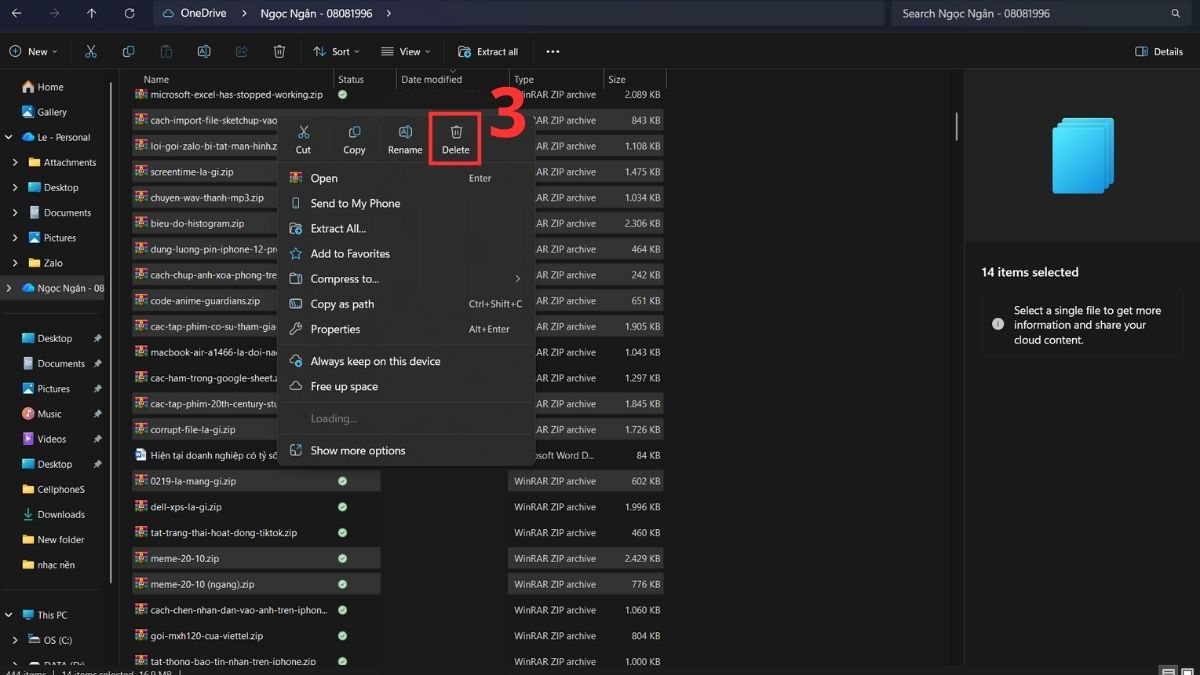 Xóa nhiều file cùng lúc nhanh chóng