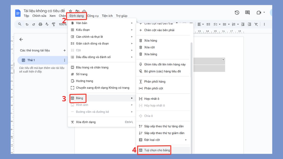 Cách khôi phục lại viền bảng khi cần thiết