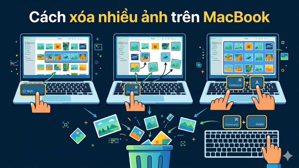 Cách xóa nhiều ảnh trên MacBook