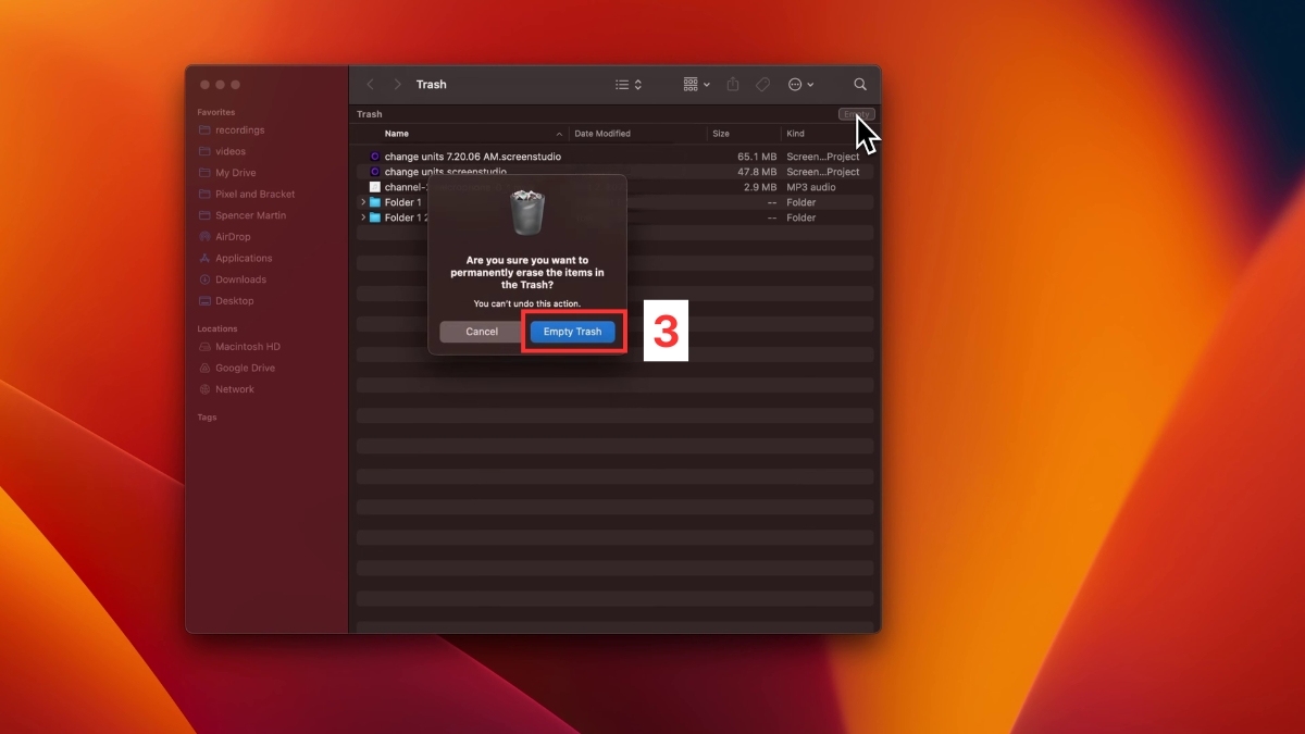 Cách xóa ảnh vĩnh viễn trên MacBook đối với ảnh đã xóa từ Finder