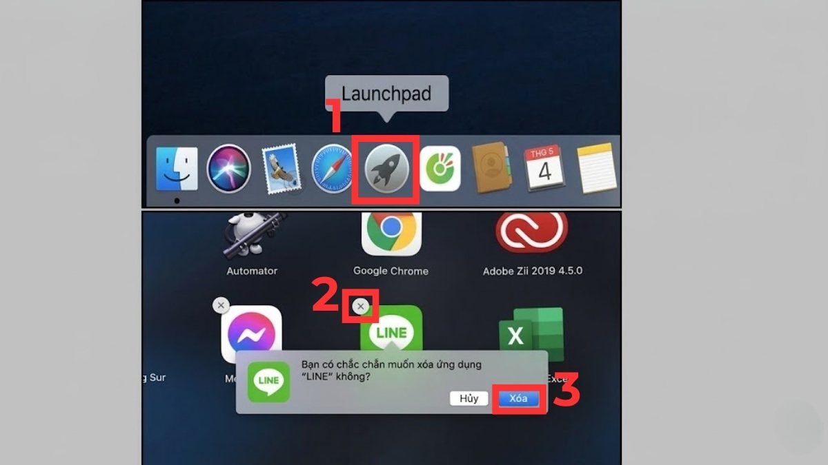 Cách gỡ ứng dụng trên MacBook bằng Launchpad