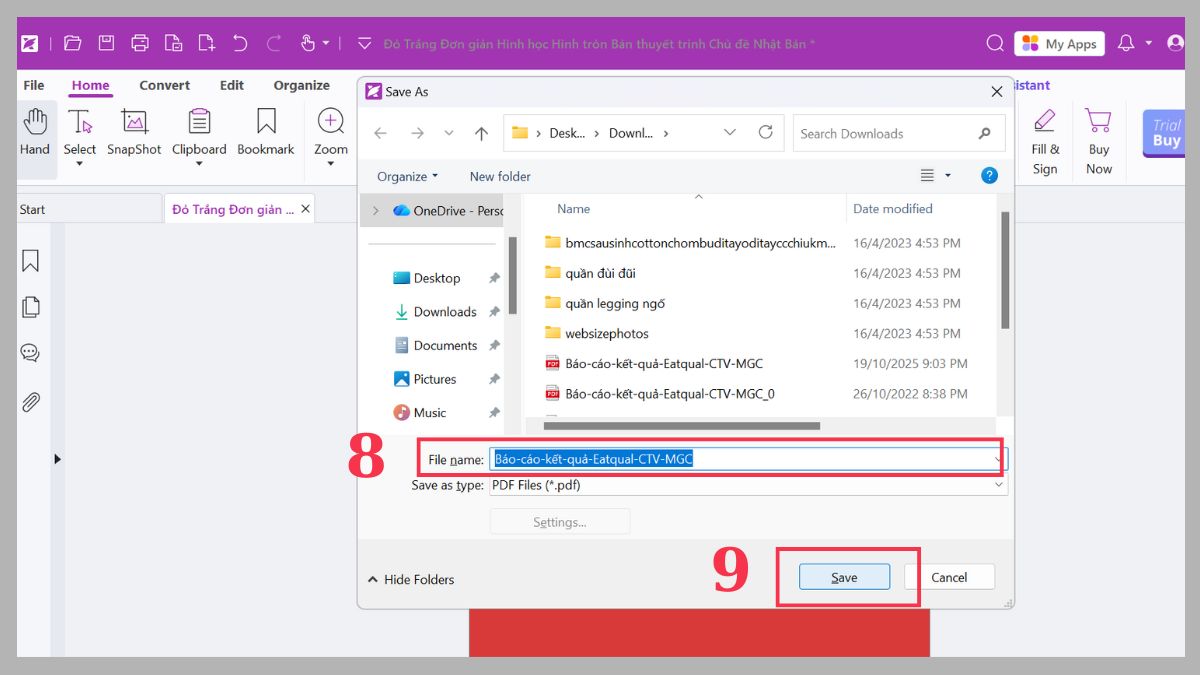 Xoay trang PDF vĩnh viễn và lưu lại