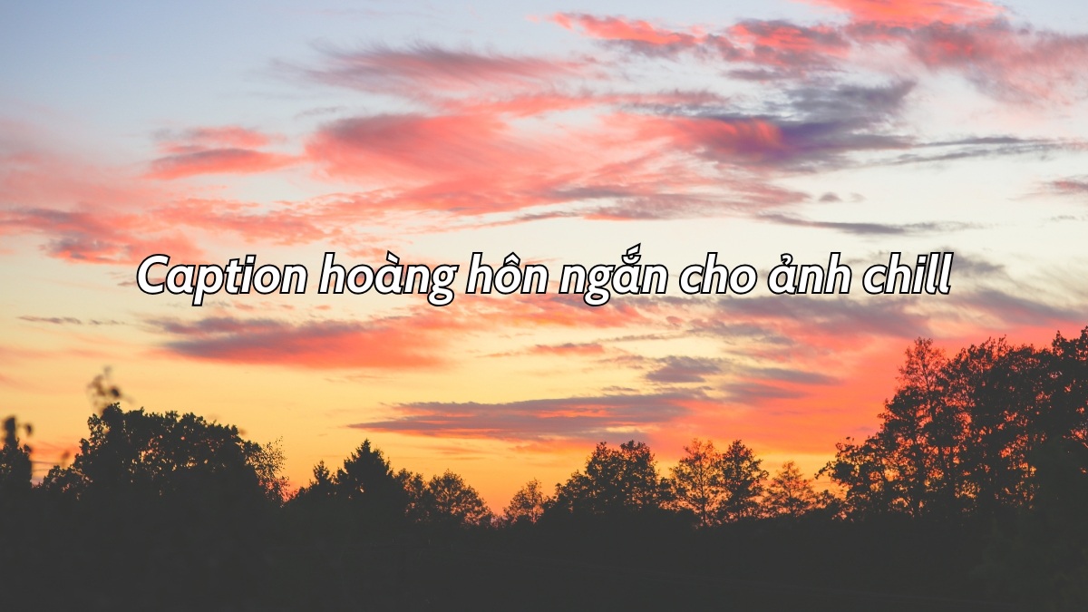 Cap hoàng hôn ngắn cho ảnh chill