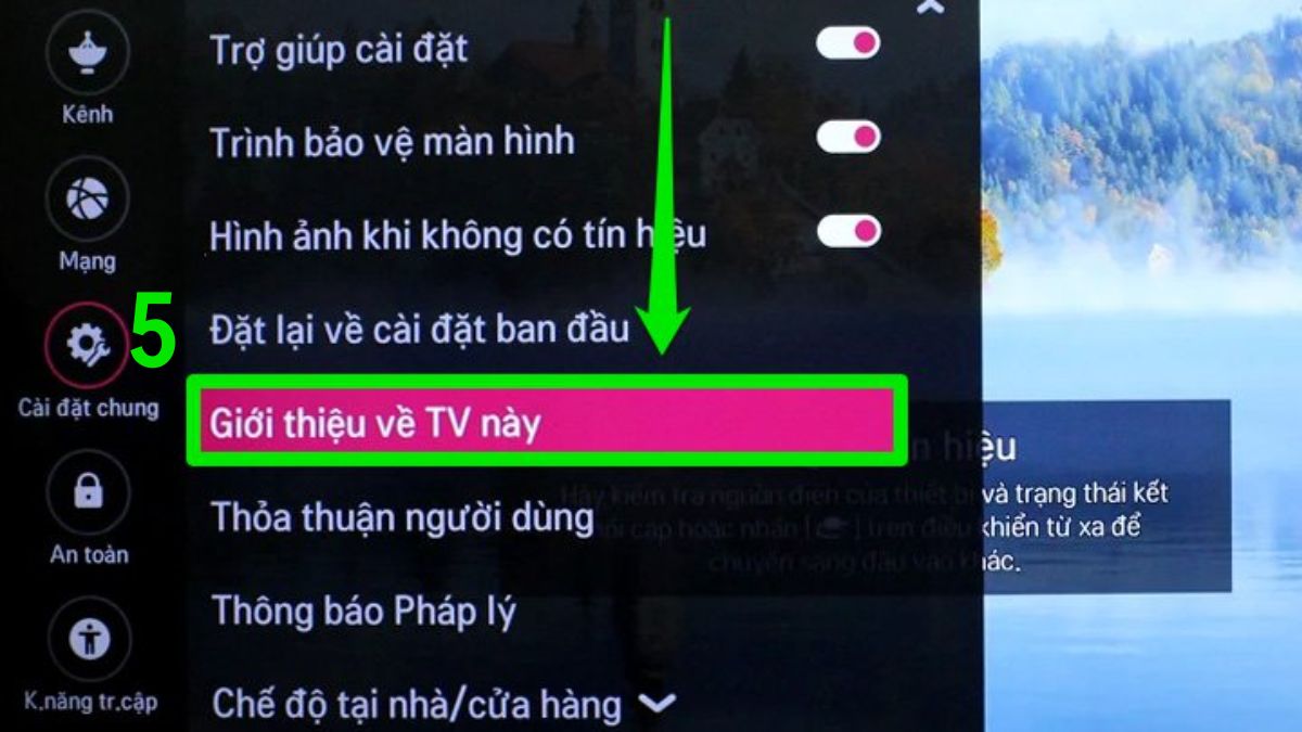 Cách kiểm tra phiên bản phần mềm tivi LG