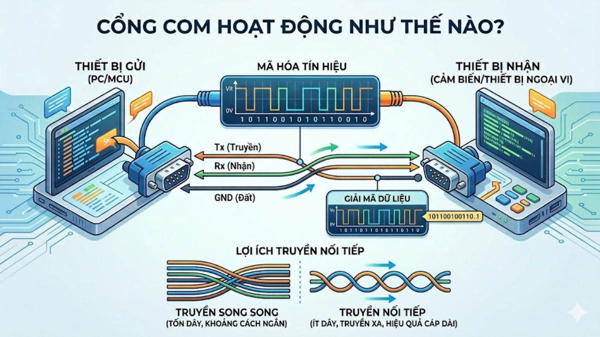 Nguyên lý hoạt động của cổng COM