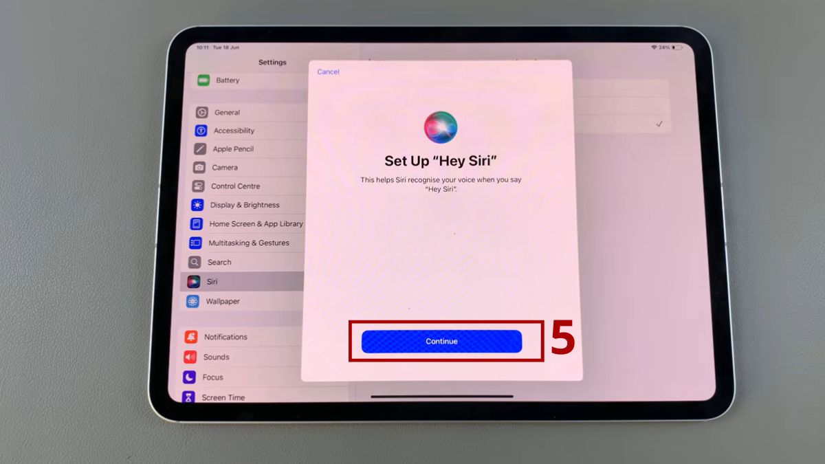Sử dụng Siri và tính năng trên iPadOS 18