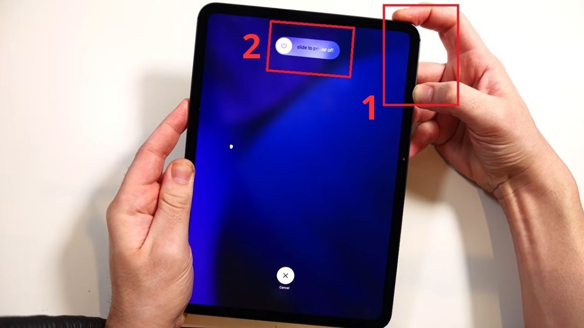 Cách khởi động lại iPad không có nút Home