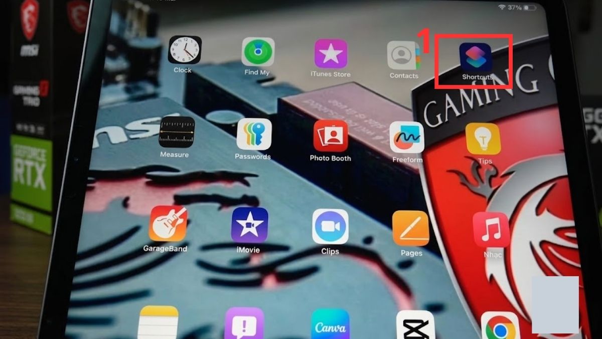 Cách tạo Phím tắt (Shortcuts) khởi động lại iPad