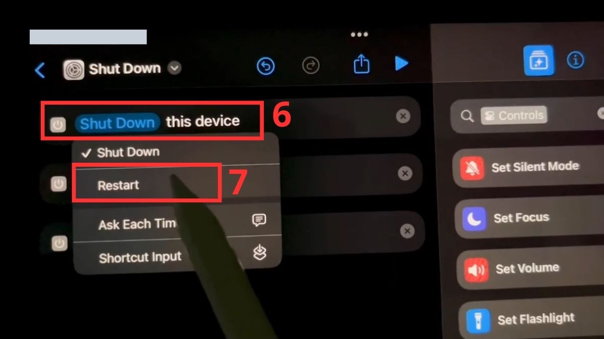 Cách tạo Phím tắt (Shortcuts) khởi động lại iPad