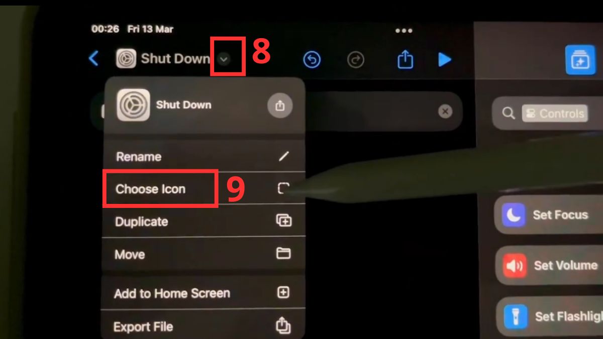 Cách tạo Phím tắt (Shortcuts) khởi động lại iPad